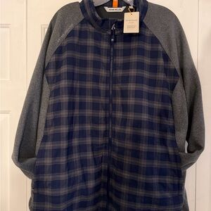 NWT Peter Millar Men's Navy Merge Elite Flannel Hybrid Jacket XXL